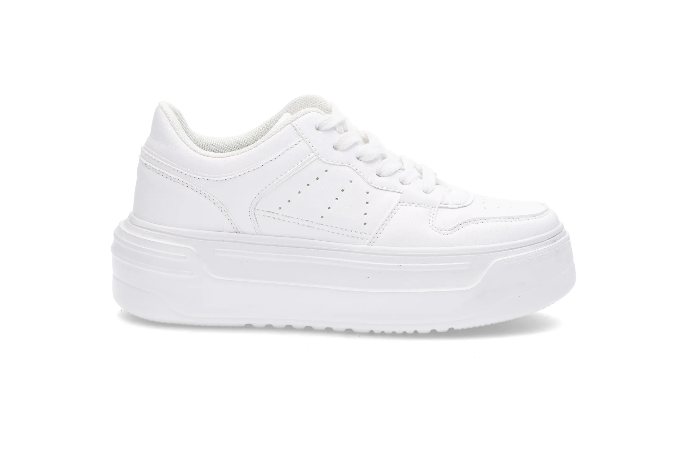 Helhvit retro sneakers