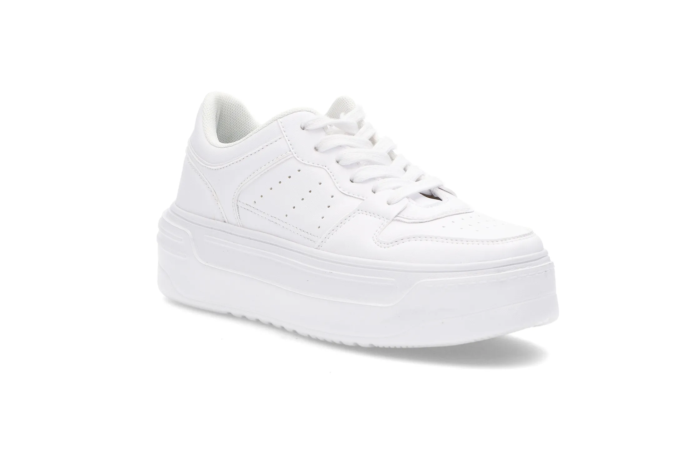 Helhvit retro sneakers