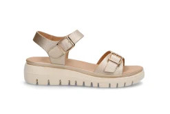 Komfortabel sandal i gull