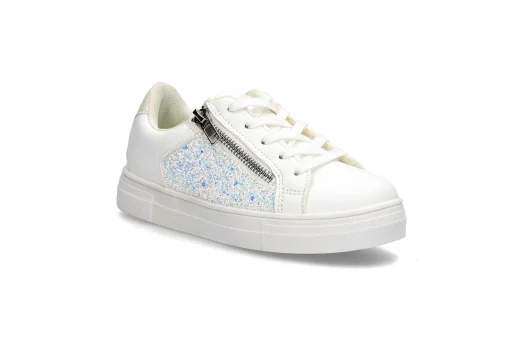 Sneaker med glitterdetaljer