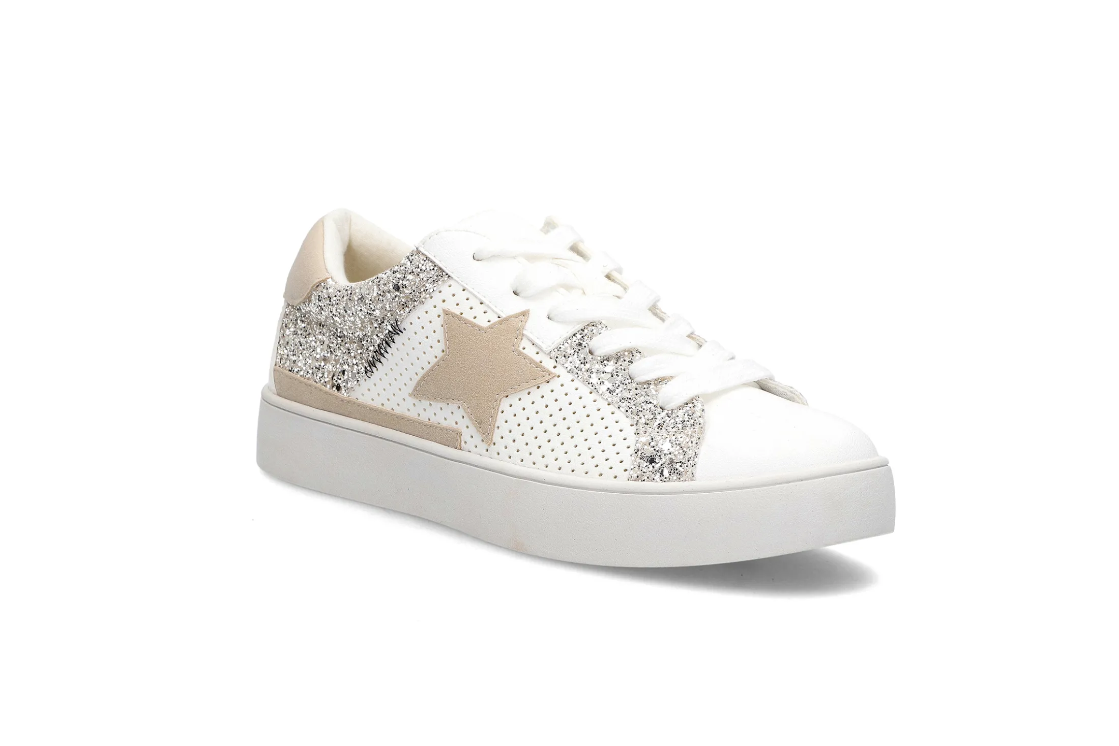 Sneakers med glitterdetaljer